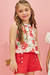 Conjunto Infantil Cropped Alça Ajustável e Short + Bolsinha - INFANTI 75206 - Looks Babilice