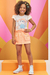 Conjunto de Blusa em Canelado Maui com Short Saia em Molecotton 75944 Infanti - Looks Babilice