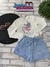 Conjunto Infantil Blusa Bordado e Short Babado Tule e Strass - Petit Cherie - 8026104 - comprar online