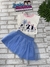 Conjunto Infantil Cropped com Mangas em Babado e Saia em Tule Azul - Mon Sucré 8026288 - comprar online