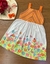 Vestido Infantil de Alças TRICÔ E FLORES - Kukie