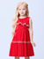 Vestido Infantil Vermelho Babado Bordado - Momi - J6080 - comprar online