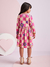 Vestido Infantil Manga Longa Quadros Rosa Momi- (Ref. H4952) - comprar online