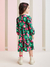 Vestido Alongado Infantil Manga Longa Flores e Corações - Momi - Looks Babilice