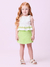 Conjunto Infantil Blusa Alças Ajustáveis e Short-Saia - MOMI J6117 - Looks Babilice