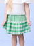 Conjunto Infantil Blusa de Alça e Babado e Saia Verde Xadrez ( Short Embutido)- MOMI J6115 - comprar online