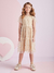 Vestido Infantil Nude Babado Tule Bordado -Momi- (Ref. H4965) - loja online