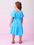 Vestido Infantil Azul Babado Cintura Elástica - MOMI- J5890 - loja online