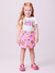 Conjunto Infantil Saia Short Estampas Divertidas e Blusa Mangas Curtas - MOMI J6093 - Looks Babilice