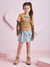 Blusa Infantil Nude Mangas Conectadas Estampa Frontal - Momi (Ref. H5342) - Looks Babilice