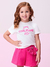 Conjunto Infantil Blusa com Aplique Strass e Short Lação - MOMI- J6103 - loja online