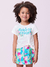 Conjunto Infantil Short Saia Estampa Floral e Blusa Mangas Curtas- MOMI J6084 na internet