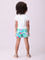 Conjunto Infantil Short Saia Estampa Floral e Blusa Mangas Curtas- MOMI J6084 - loja online