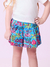 Conjunto Infantil Short Saia Estampa Tropical e Blusa Mangas Curtas- MOMI J6072 - comprar online
