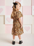 Vestido Infantil Manga Morcego Estampado - Momi - Looks Babilice