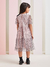 Vestido Infantil Rosa Manga -Tule e Lação Ombro - Momi - Looks Babilice