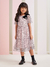 Vestido Infantil Rosa Manga -Tule e Lação Ombro - Momi na internet