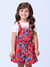 Jardineira Infantil Vermelha Alças Ajustáveis - Momi - J6030 - Looks Babilice
