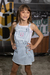 Jardineira Jeans Infantil Menina LAVAGEM CLARA - Kukie na internet