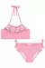 Biquíni Infantil Rosa em Malha Cirrê com Proteção UV 50+ Kukiê 74408 - Looks Babilice