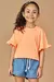 Blusa Infantil Boxy em Meia Malha Laranja - Kukie - 77176 na internet