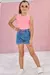 Blusa Infantil Rosa em Canelado - Infanti - 76818 - na internet