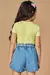 Blusa Infantil Verde em Canelado Mauí- Kukie - 77178 - comprar online