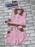 Colete Rosa Infantil de Gola com Aplique - Mon Sucrê 4426004 - loja online