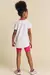 Conjunto Infantil de Blusa Estampa Frontal e Bermuda Ciclista em Canelado - Kukiê 74722 na internet