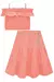 Conjunto Infantil de Blusa Boxy e Saia Midi em Linho - Kukiê 75071 - loja online