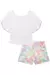 Conjunto de Blusa Boxy em Air Flow e Shorts em Malha Texturizada Kukiê 75856 - loja online