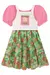 Salopete Infantil Estampado + Bata Rosa - Kukie - 73912 na internet