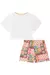 Conjunto Infantil de Blusa Boxy em Meia Malha e Shorts em Molecotton Kukiê 76045 - loja online