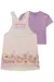 Conjunto Infantil de Blusa Lilás Boxy em Soft Line e Salopete em Moletom Linho Kukiê 75770 - loja online