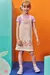 Conjunto Infantil de Blusa Rosa Boxy em Soft Line e Salopete em Moletom Linho Kukiê 75770 - comprar online