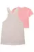 Conjunto Infantil de Blusa Rosa Boxy em Soft Line e Salopete em Moletom Linho Kukiê 75770