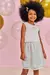 Conjunto Infantil de Blusa em Cetim e Saia em Paetê (com Shorts Embutido) Kukiê 75091 - Looks Babilice