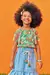 Conjunto Infantil de Blusa Boxy em Tule e Saia em Jeans - Kukiê 73909 - comprar online