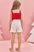 Conjunto Infantil de Blusa Boxy em Viscose com Short Saia em Jacquard - Infanti - 76204 - Looks Babilice