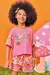 Conjunto Infantil de Blusa Boxy Over e Short em Malha Fresh - Kukiê 74686 - comprar online