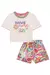 Conjunto de Blusa Boxy Over em Malha Textura e Shorts em Sarja Ônix com Elastano - Kukiê 77948 - loja online