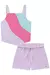 Conjunto de Blusa Cropped e Shorts em Sarja com Elastano 75794 Kukiê - Looks Babilice