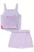 Conjunto de Blusa Cropped e Shorts em Sarja com Elastano 75794 Kukiê - loja online