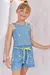 Conjunto Infantil de Blusa Cropped e Shorts em Sarja Daryl com Elastano- Infanti- 76830 - comprar online