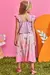 Conjunto Infantil de Blusa Cropped em Linho Rústico e Saia Midi em Air Flow Kukiê 74152 - Looks Babilice