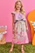 Conjunto Infantil de Blusa Cropped em Linho Rústico e Saia Midi em Air Flow Kukiê 74152 - comprar online