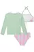 Imagem do Conjunto Infantil de Blusa e Biquíni em Malha Elastic com Proteção UV 50+ Kukiê 75332