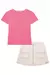 Conjunto Infantil de Blusa em Canelado e Short Saia em Sarja Ônix com Elastano - Kukiê 78315 - loja online