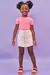 Conjunto Infantil de Blusa em Canelado e Short Saia em Sarja Ônix com Elastano - Kukiê 78315 - comprar online
