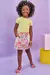 Conjunto Infantil de Blusa em Canelado Mauí e Saia em Sarja Ônix com Elastano (com Shorts Embutido) - Kukiê 78510 - comprar online